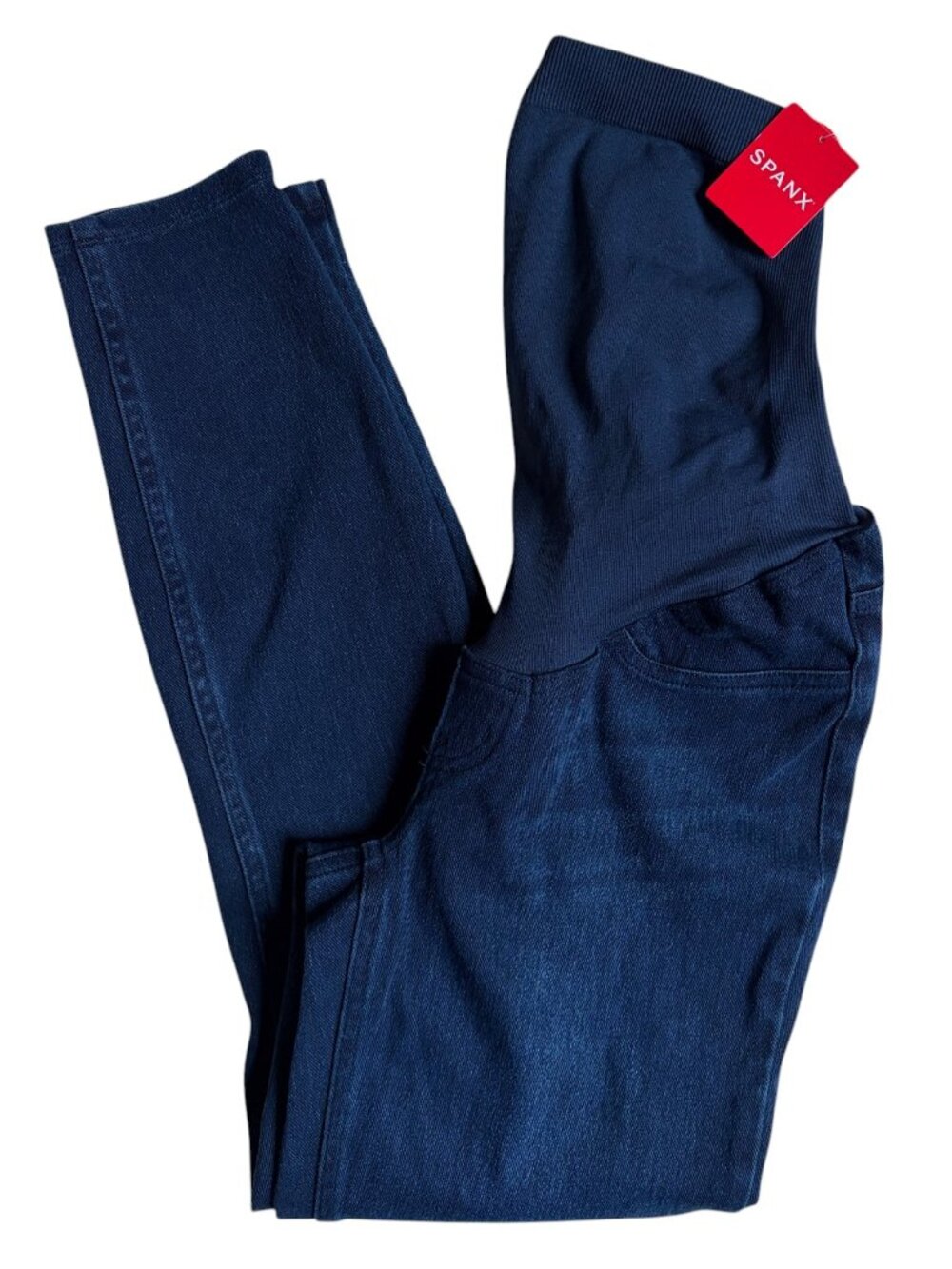 NWT SPANX Mama Ankle Jean-Ish Leggings Maternity Pants (Twilight Rinse) - Small